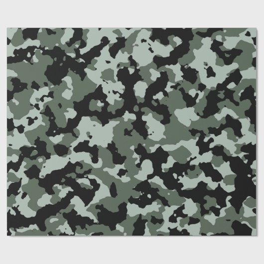 Militärisches grünes Tarnungs-Muster Geschenkpapier (Flach)