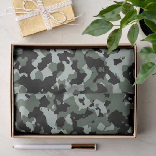 Militärisches grünes Tarnungs-Muster Seidenpapier (Geschenk)