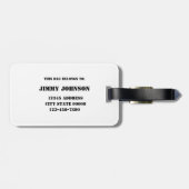 Militärisches Gun Camouflage GI Rifle Cool Black Gepäckanhänger (Rückseite horizontal)