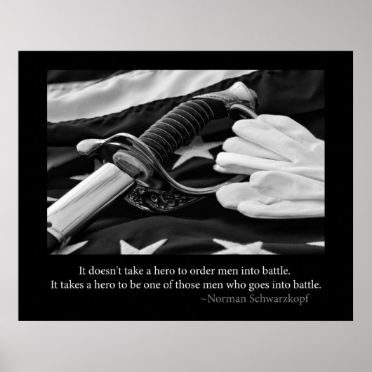 Militärisches Heldenposter Poster (Vorne)