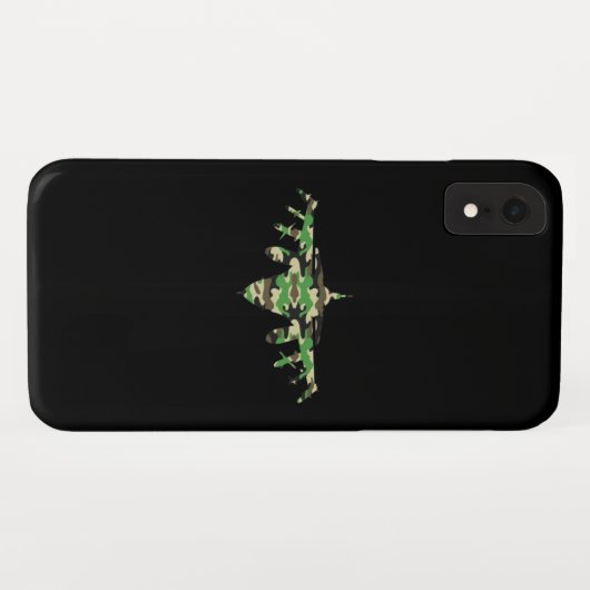 Militärisches Jet Tarnkampfflugzeug Silhouette Case-Mate iPhone Hülle (Rückseite (Horizontal))