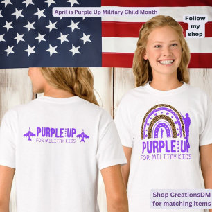 Militärisches Lila Kind T-Shirt