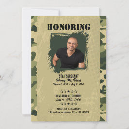 Militärisches Memorial für das Foto der Streitkräf Einladung