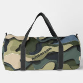 Militärisches Monogramm der Retro-Camouflage Duffle Bag (Vorderseite)