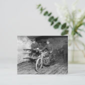 Militärisches Motorrad EMT, 1910er Postkarte (Stehend Vorderseite)