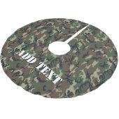 Militärisches Muster des grünen Waldes Polyester Weihnachtsbaumdecke (Schrägansicht)