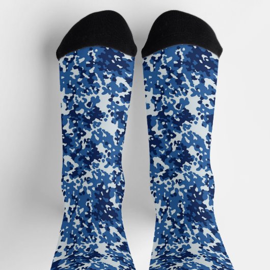 Militärisches Muster digitaler blauer Camouflage Socken (Oben)