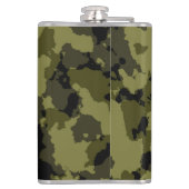 Militärisches Muster im Camouflage-Stil Flachmann (Rückseite)