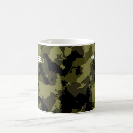 Militärisches Muster im Camouflage-Stil Kaffeetasse (Mittel)