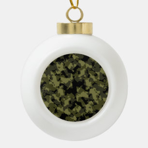 Militärisches Muster im Camouflage-Stil Keramik Kugel-Ornament