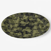 Militärisches Muster im Camouflage-Stil Pappteller (Schrägansicht)