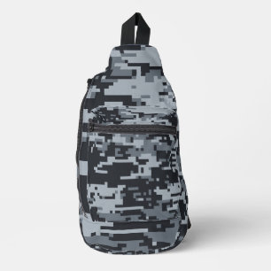 Militärisches Orbital-Digital-Tarnmuster Crossbody Bag