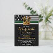 Militärisches Party mit dünner grüner Linie für di Postkarte (Stehend Vorderseite)