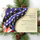 Militärisches Patriotisches Rotes Weiß und Blauer Einladung