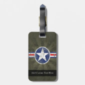 Militärisches Patriotisches Vintages Star Gepäckanhänger (Rückseite vertikal)