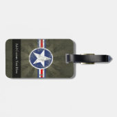 Militärisches Patriotisches Vintages Star Gepäckanhänger (Rückseite horizontal)