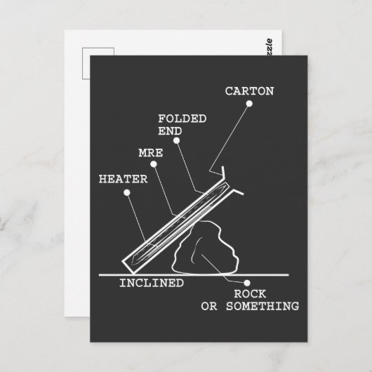 Militärisches Rock oder etwas MRE-Shirt-Geschenk Postkarte (Vorne/Hinten)