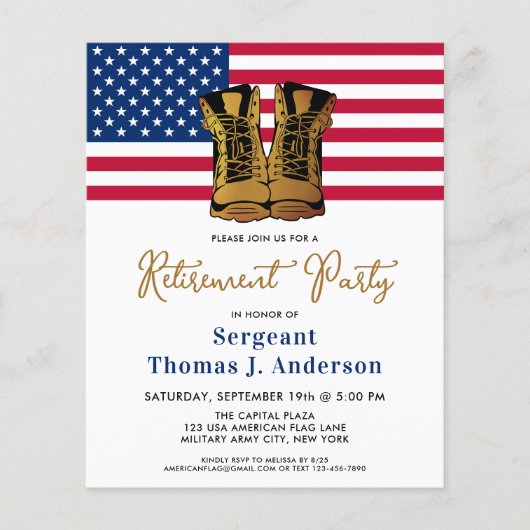 Militärisches Ruhestand im Haushalt Boost Amerikan (Vorderseite)