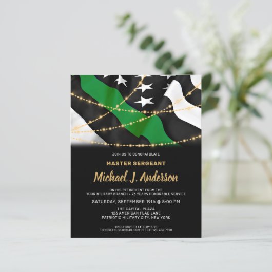 Militärisches Ruhestand im Haushalt - Einladung zu (Stehend Vorderseite)