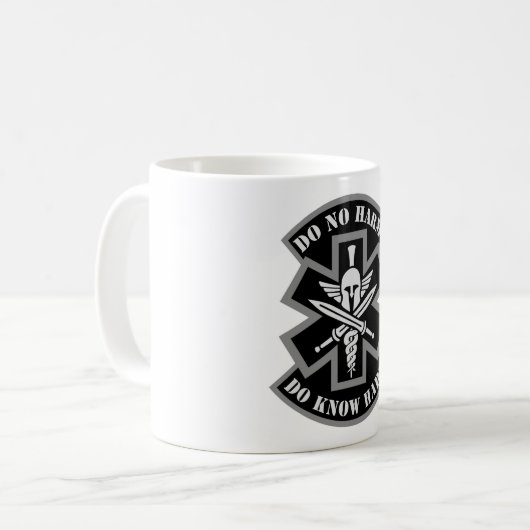 Militärisches Spartanisches Medizinisches Styling Kaffeetasse (Vorderseite Links)