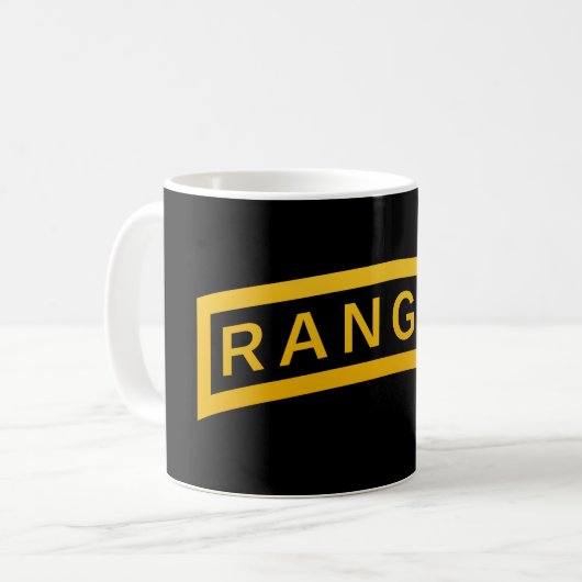 Militärisches Symboldesign der Armee RANGER Kaffeetasse (Vorderseite Links)