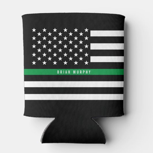 Militärisches Thin Green Line-Monogramm Dosenkühler (Rückseite)