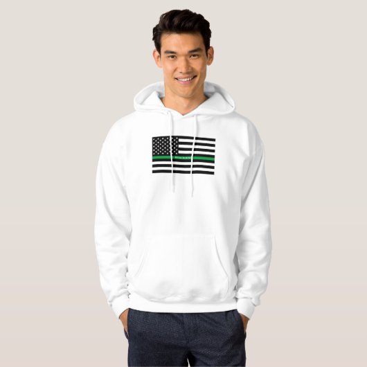 Militärisches Thin Green Line-Monogramm Hoodie (Vorne ganz)