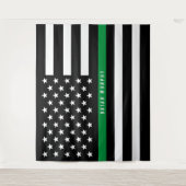 Militärisches Thin Green Line-Monogramm Wandteppich (Vorderseite)