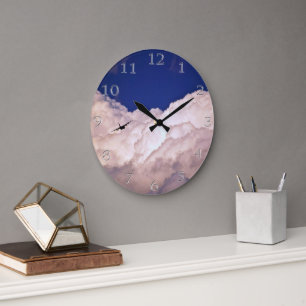 Militärisches Transportflugzeug von Shirley Taylor Große Wanduhr