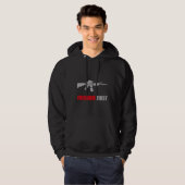 Militarisches Überlebensgewehr-Design Hoodie (Vorne ganz)