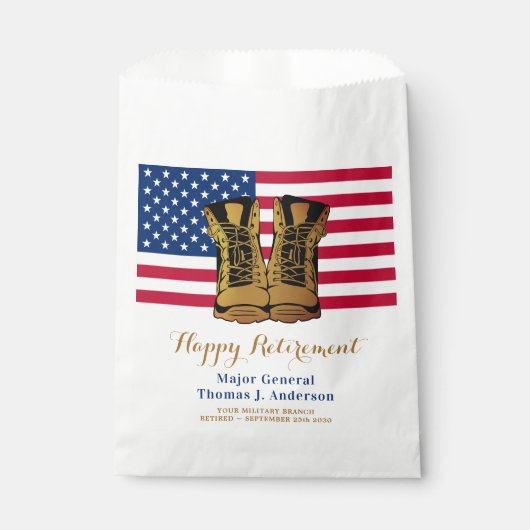 Militärisches US-amerikanisches Flag Boots Retirem Geschenktütchen (Vorderseite)
