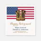 Militärisches US-amerikanisches Flag Boots Retirem Serviette (Vorderseite)