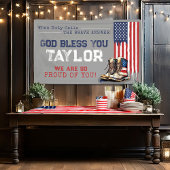 Militärisches US-Flaggengrau geht weg Farewell-Par Banner