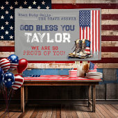 Militärisches US-Flaggengrau geht weg Farewell-Par Banner