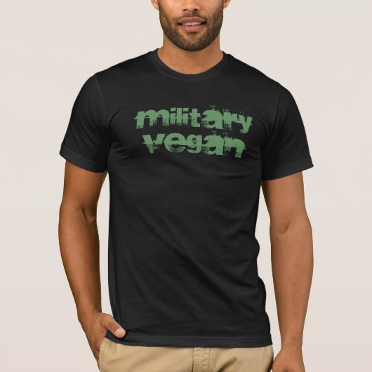 Militärisches veganes Shirt (Vorderseite)