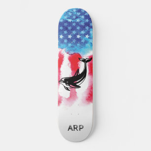 *~* Militärisches Veterinäramt DOPHIN Rotes Weißes Skateboard