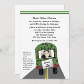 Militärisches Weggehen des Party Einladung (Vorne/Hinten)