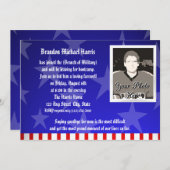 Militärisches Weggehen des Party Einladung (Vorne/Hinten)