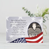 Militärisches Weggehen des Party Einladung (Stehend Vorderseite)