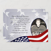 Militärisches Weggehen des Party Einladung (Vorne/Hinten)