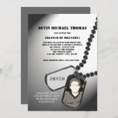 Militärisches Weggehen des Party Einladung (Vorne/Hinten)