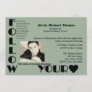 Militärisches Weggehen des Party Einladung