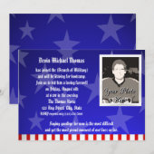 Militärisches Weggehen des Party Einladung (Vorne/Hinten)