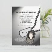 Militärisches Weggehen des Party Einladung (Stehend Vorderseite)