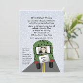 Militärisches Weggehen des Party Einladung (Stehend Vorderseite)