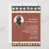 Militärisches Welcome Zuhause Party Custom Foto Einladung (Rückseite)