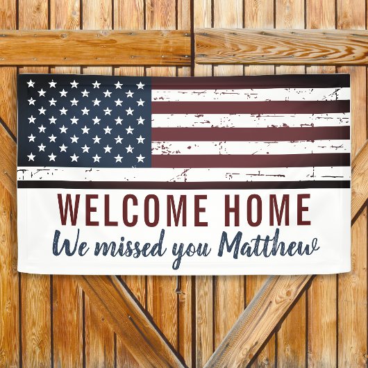 Militärisches Welcome Zuhause Party Patriotic USA Banner