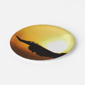 Militärjet-Kämpfer der Silhouette Pappteller (Schrägansicht)