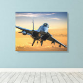 Militärjet Leinwanddruck (Insitu (Holzboden))