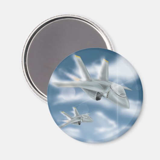 Militärjet Magnet (Vorderseite/Rückseite)